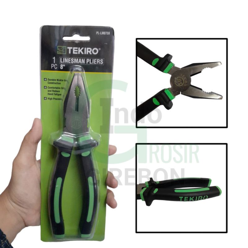 TEKIRO Tang Kombinasi 8 Inch Linesman Pliers