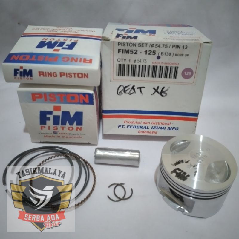 PISTON KIT SEHER KIT FIM 52 BEAT XB PEN 13 DIAMETER 53.5, 54, 54.5, 54.75, 55