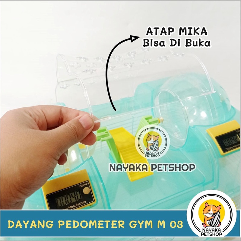 Kandang Hamster SULTAN PREMIUM Tingkat 2 Lantai Dayang Pedometer Gym Cage M03 M 03