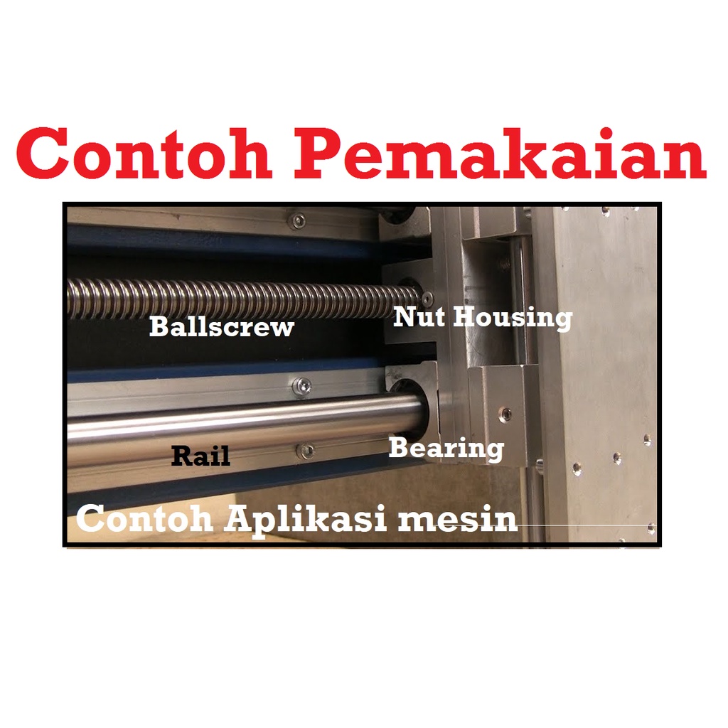 [HAEBOT] Rail SBR16 SBR 16 10cm Rel Linear Shaft As 16mm CNC Stainless Steel Part Slider As Batang Industri Plasma Router Mesin Mekanik