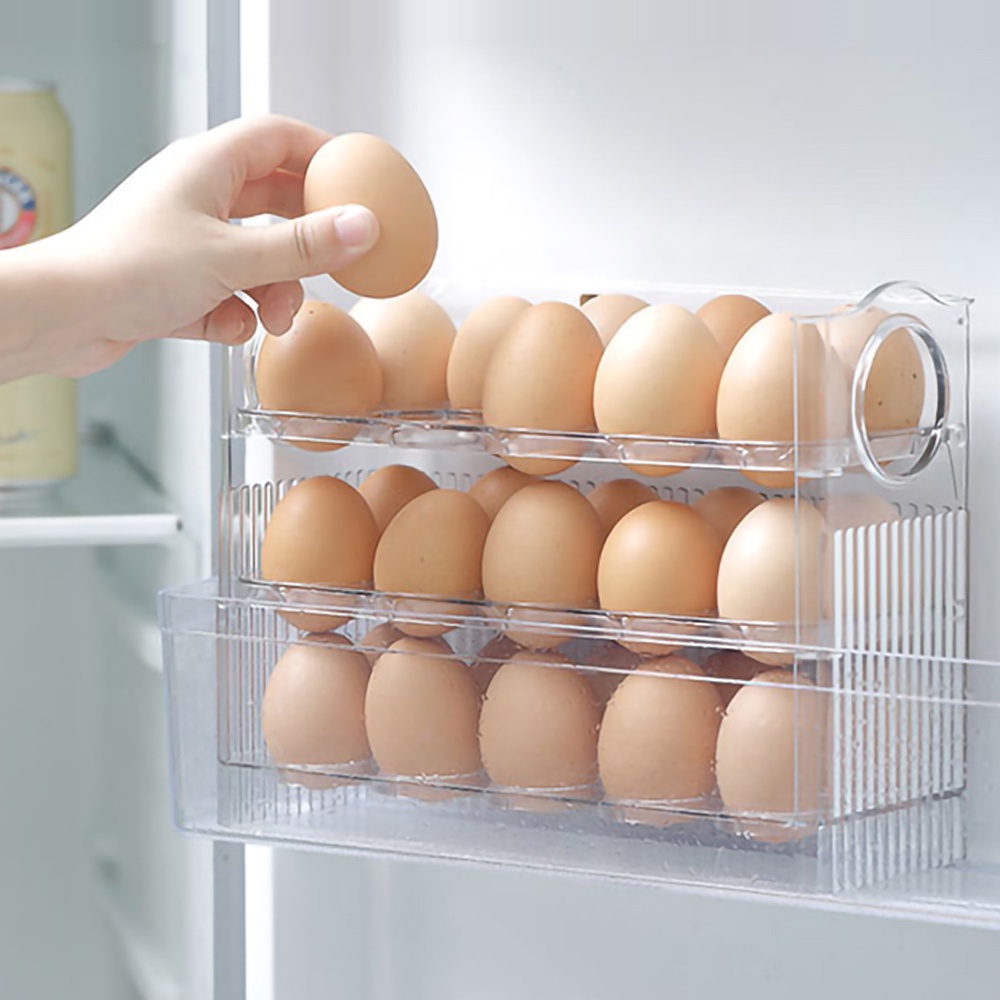 Kotak Penyimpanan Telur Model 3 Lapis Untuk Kulkas