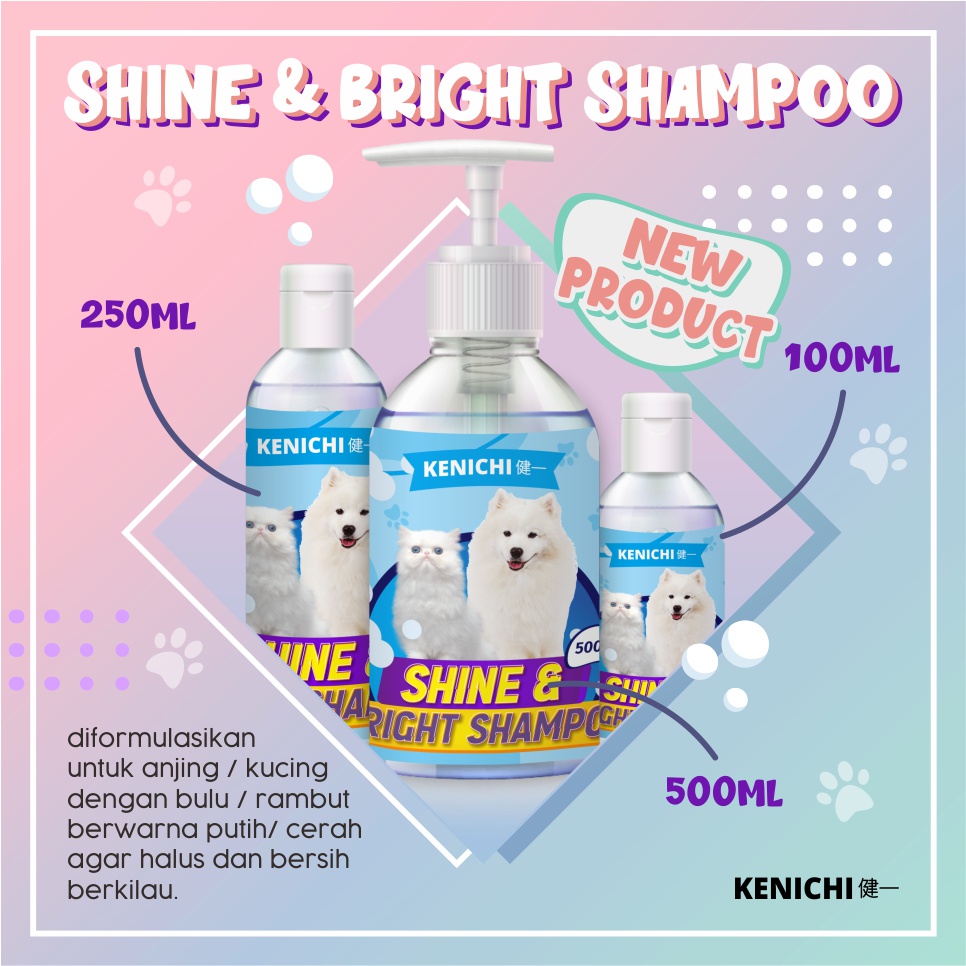 SHAMPOO ANJING BULU PUTIH shampo kucing pet shampoo white coat kenichi shampoo sampo hewan