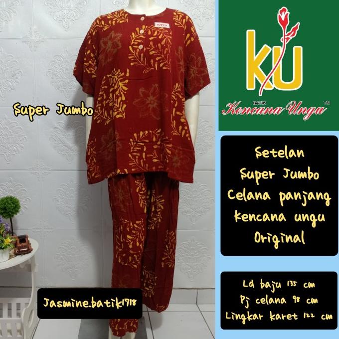 SETELAN JUMBO CELANA PANJANG KENCANA UNGU KUC