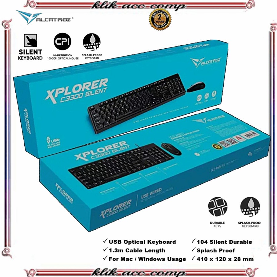 Alcatroz Xplorer Combo Keyboard Mouse C3300