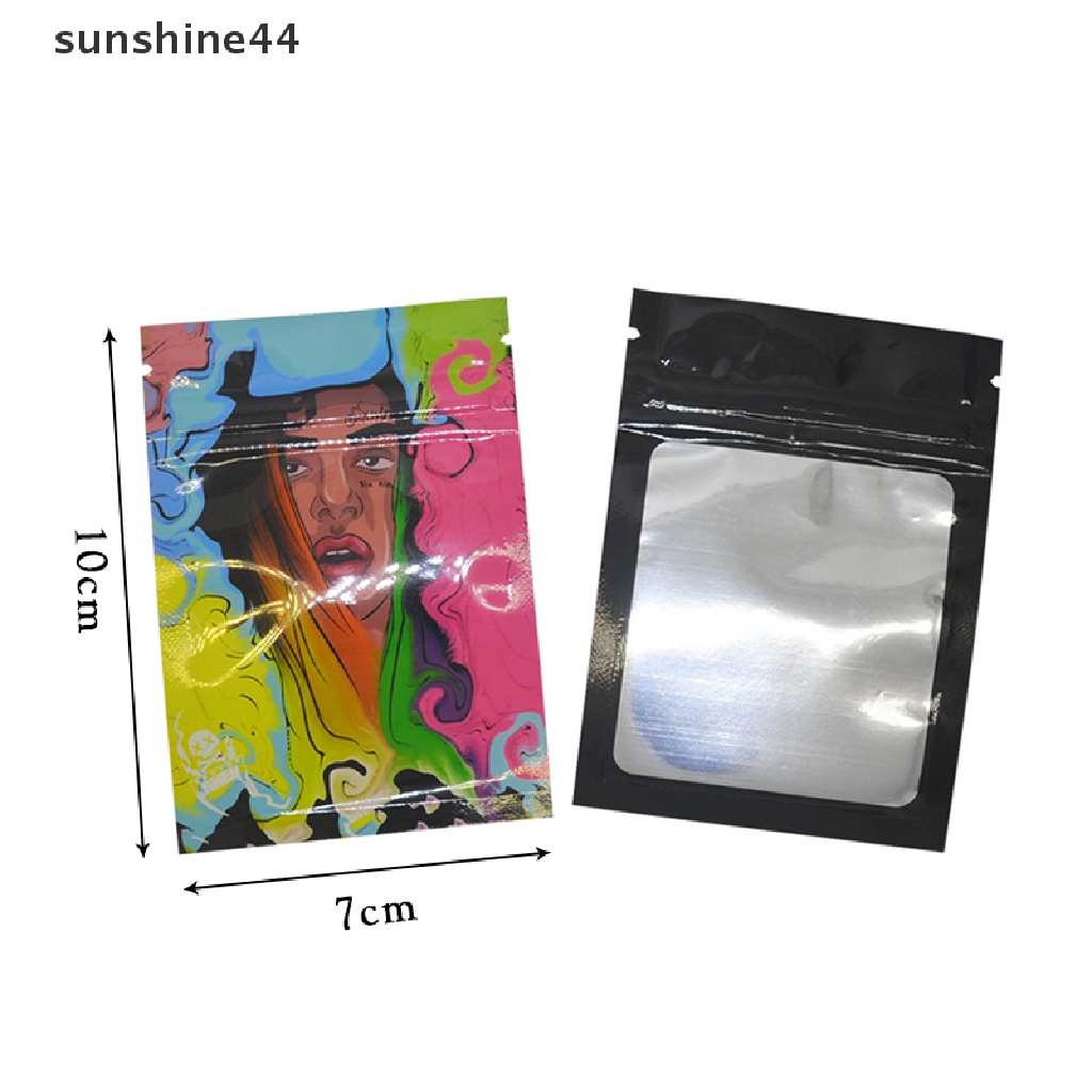 Sunshine 10Pcs Kantong Kertas Mylar Foil Ukuran 7x9cm Untuk Menyimpan Makanan