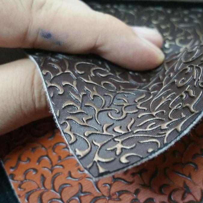 KAIN / OSKAR / SPON / KULIT SOFA JOK SINTETIS BUNGA TIMBUL - FLAMINGO