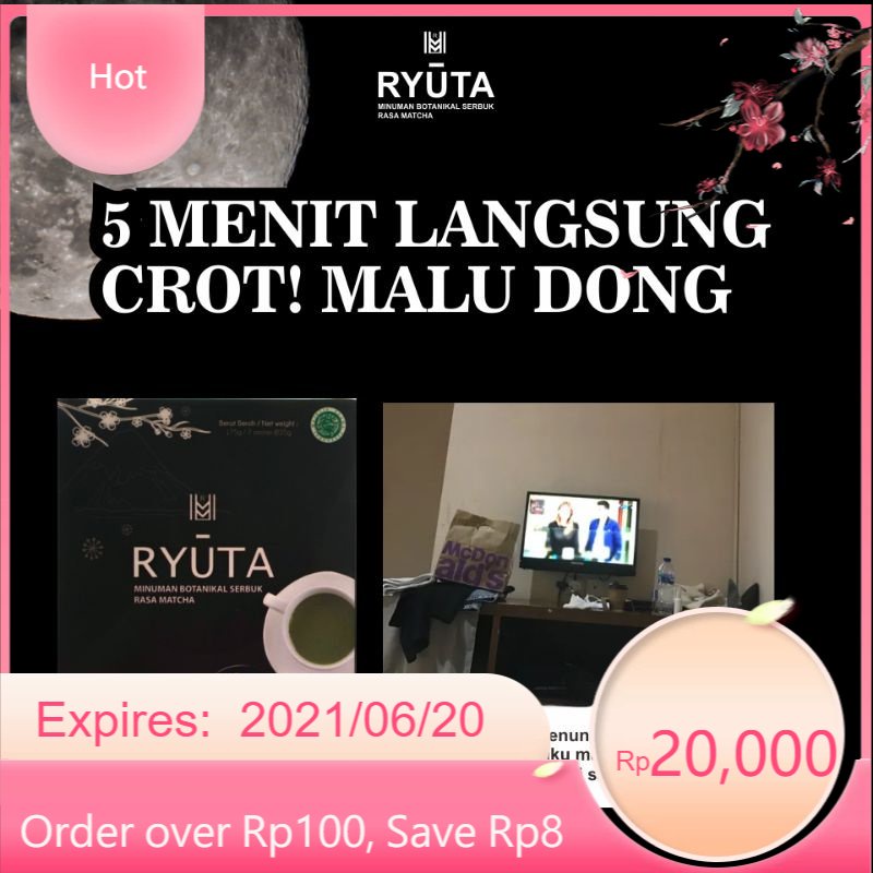 Ryuta Obat Kuat Pria Tahan Lama Original 100%  BPOM Herbal Obat Penyembuh Ejakulasi dini