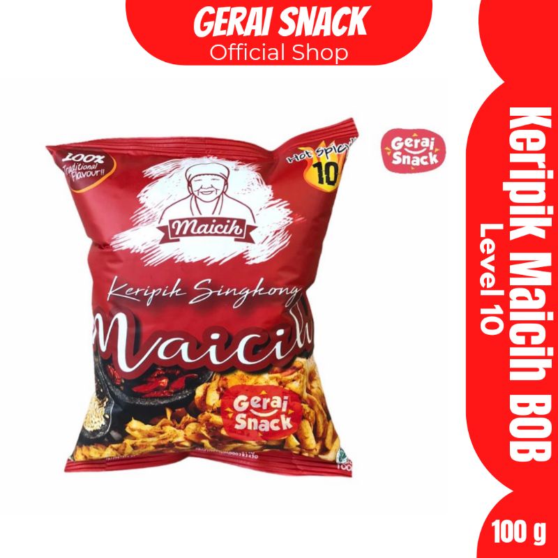 Keripik Singkong Maicih Bob Pedas Level 10 Khas Bandung 100 g