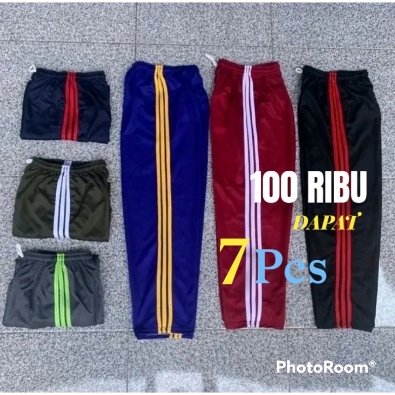 Paket Usaha 100 Ribu Dapat 7 Pcs CELANA TRAINING List DEWASA Panjang Unisex Olahraga