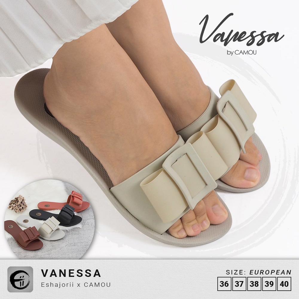 Sandal Slide Flats Wanita CAMOU Vanessa