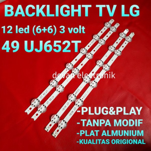 Jual backlight TV LG 49UJ652T - led backlight lg cembung besar mata kodok 49uj652 - BL LG 49UJ652T - Lampu led backlight LG 49uj652t - lampu led tv lg Diskon
