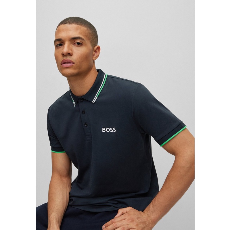 Hgo Boss Paddy Pro Slimfit Polo Shirt Dark Blue 100% Original