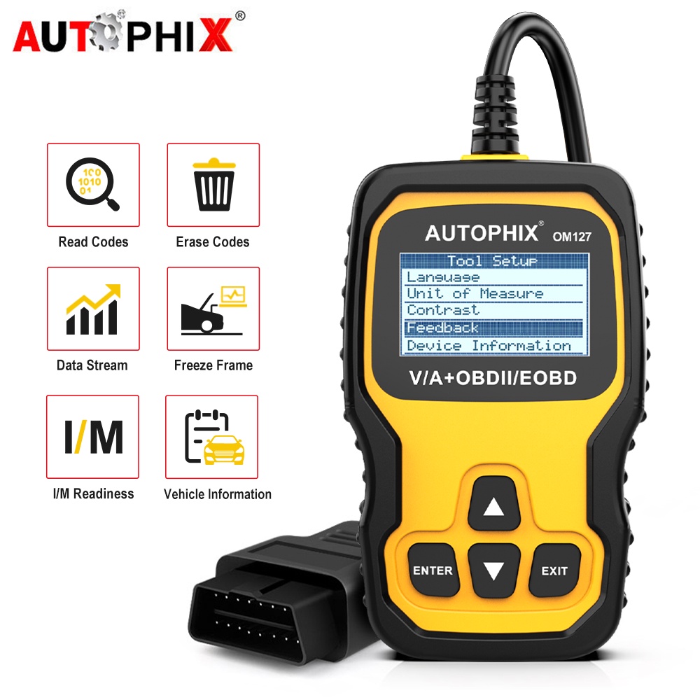 AUTOPHIX OM127 JOBD/OBDII/EOBD Obd2 Scanner Car Scanner Odb2 Car Diagnostic Tool Obd Car Diagnostic Scanner Automotive Scanner