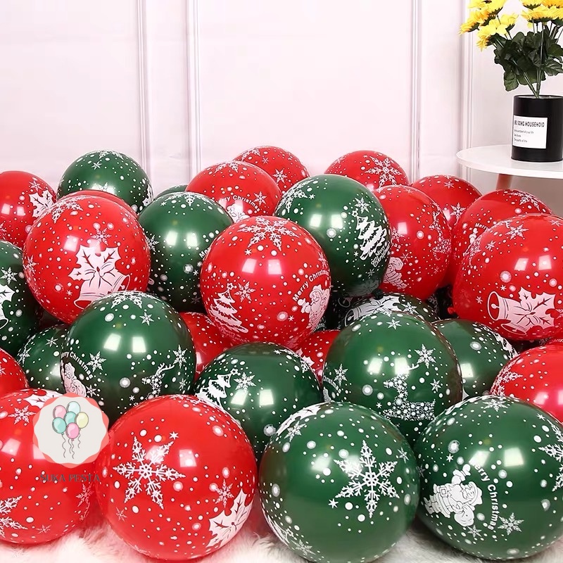 Jual PAKET BALON LATEK METALIK TEMA CHRISTMAS 12 INCH ISI 30PCS / BALON LATEX METALIK / DEKORASI ACARA NATAL / DEKORASI NATAL / CHRISTMAS DECORATION | Shopee Indonesia