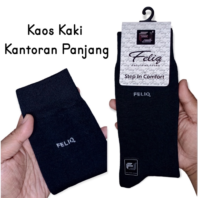 Feliq, kaos kaki Kantor pria wanita dewasa/kaos kaki kantoran polos Pilih Warna