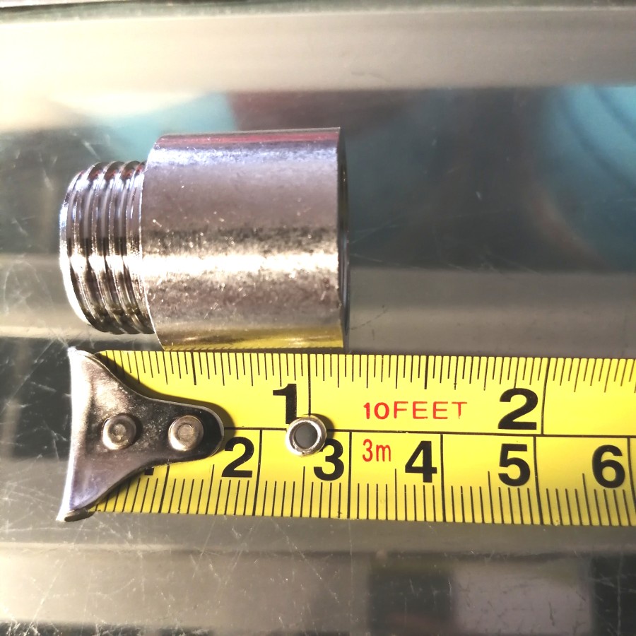 Sambungan Pipa/Kran Double Nipple Drat Dalam ½ dan Drat Luar ½ Stainless