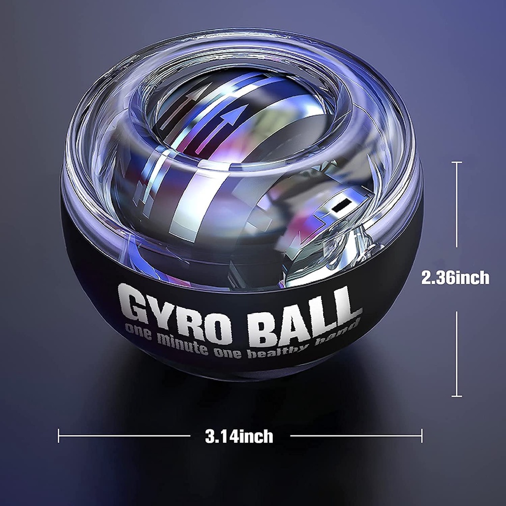 Salorie Power Ball Gyroscope LED Untuk Latihan Kekuatan Otot Lengan Tenis