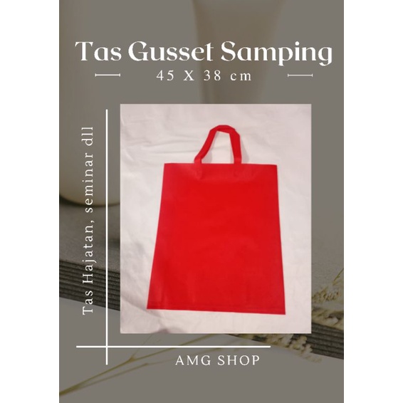 

GOODIE BAG Tas Gusset Samping 38x45cm / Tas Hajatan / Tas Seminar / Tas Spunbond / Goodiebag