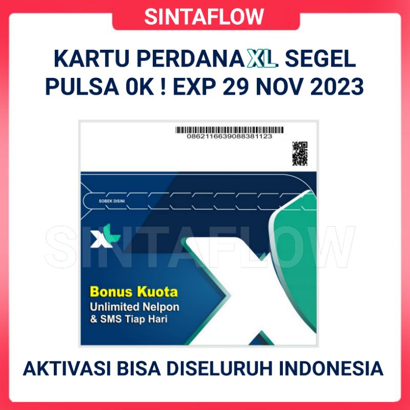 Kartu Perdana XL 0k Segel Panjang kartu Biasa XL Axiata Segel Pulsa Nol XL  Reguler Bisa di Aktifkan