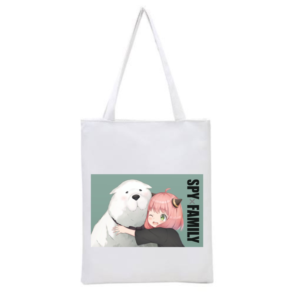 TOTEBAG Resleting Printing SPY X FAMILY manga anime Jepang merchandise tas sekolah kuliah kampus || kiiyoomii ||