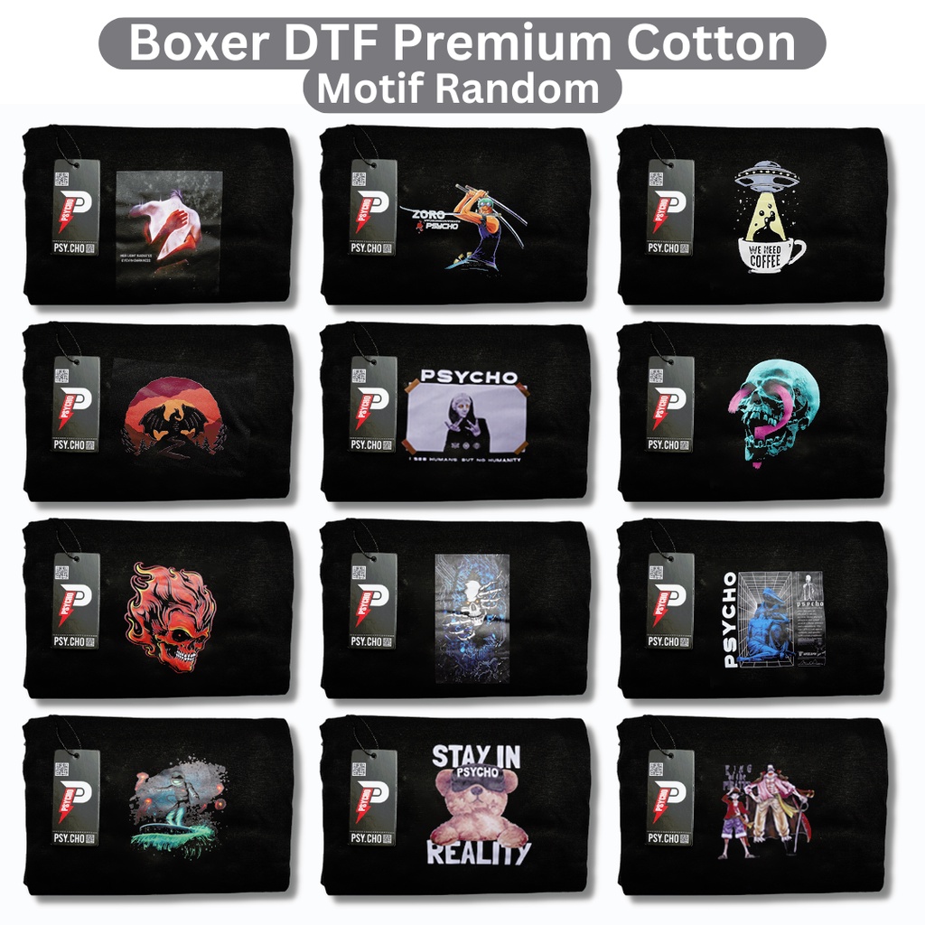 BEST SELLER RANDOM - Celana dalam boxer DTF| Celana pendek kolor boxser pria wanita| underwear bokser black pantai