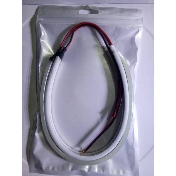 SEPASANG LAMPU ALIS LED DRL 30CM FLEXIBLE VARIASI MOTOR MOBIL NO BINTIK GRADE A