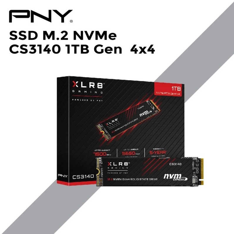 PNY XLR8 SSD M.2 NVME 1TB CS3140 PCIE Gen 4 x4 M.2 2280