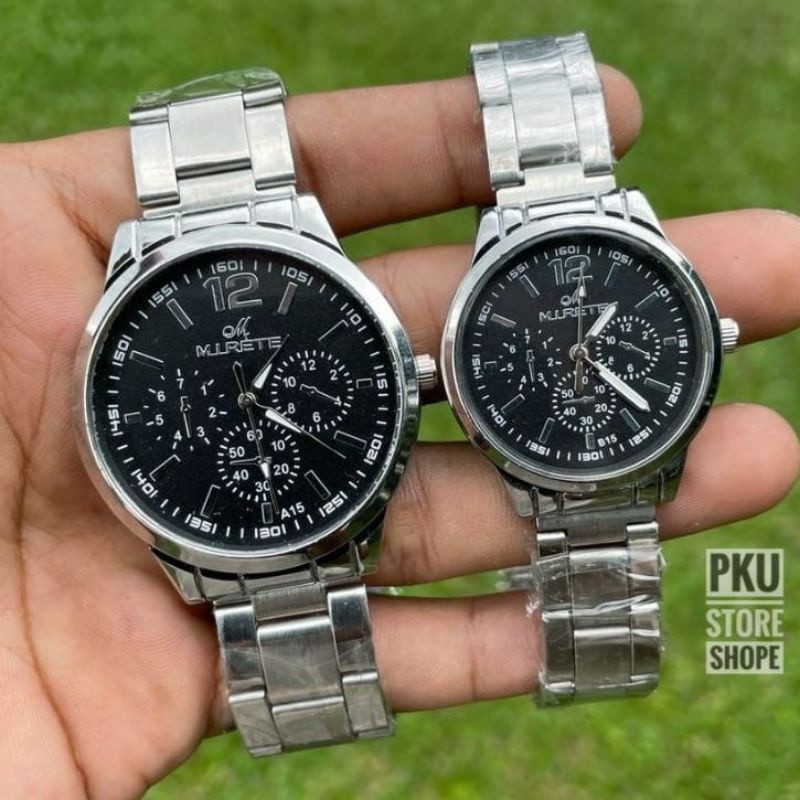 Jam Tangan Mirete Couple Murah COD Analog Pria Wanita Rantai Stainles Stell / Kasual Sporty | Jam Tangan Wanita | Water Resistance | Free Batrai Cadangan | JAM Couple