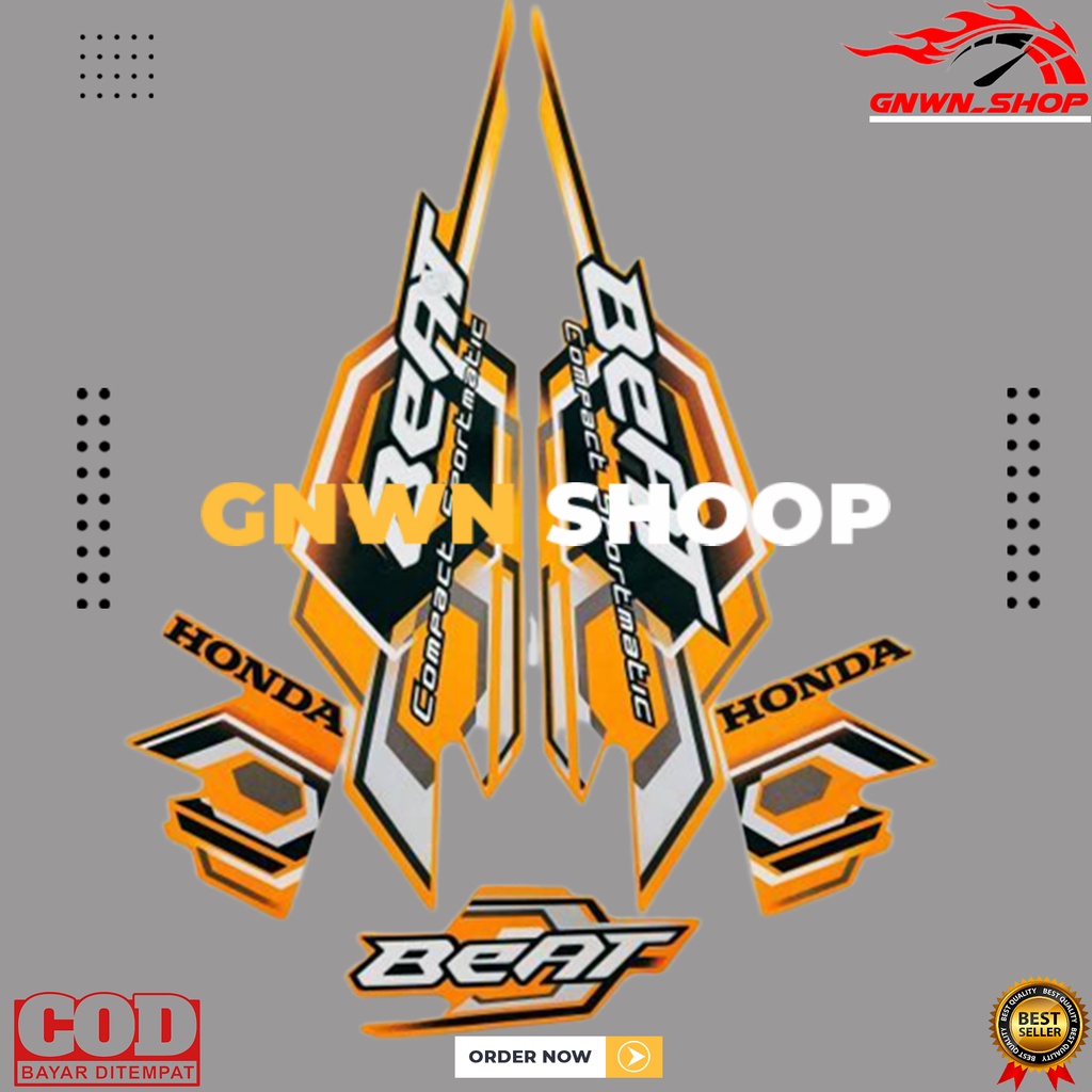 striping honda beat karbu 2008 oren list body standar