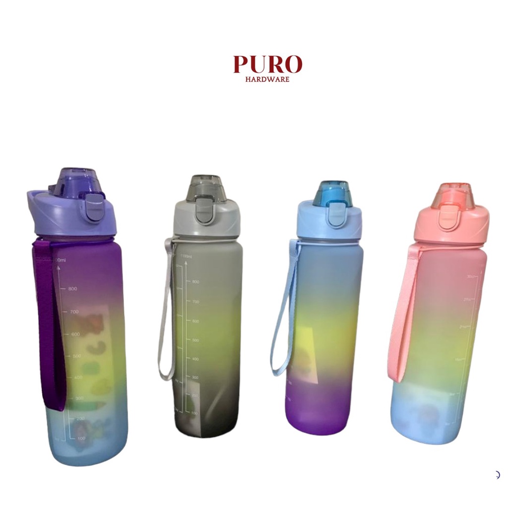 Botol Minum 1 Liter Gradasi / Tumbler Viral Free Stiker Lucu / Botol Viral 1 Liter / Botol Minum Lucu / Botol Gradasi 1 Liter / Botol Minum Sedotan