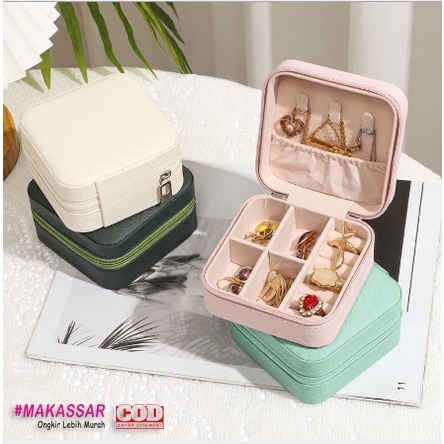 KOTAK PERHIASAN | Kotak Cincin Kalung Tempat Penyimpanan Jewelry Box Case Anting Cincin Aksesoris Serbaguna