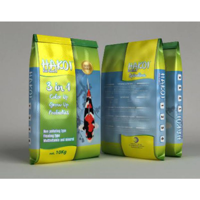 Makanan/pakan koi/koi food hakoi 3 in 1 ukuran 2mm kemasan 10kg
