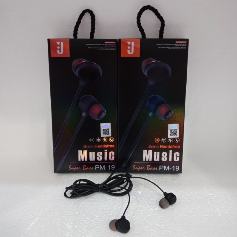 HEADSET PM19 JBL STEREO HANDSFREE EARPHONE HANDPHONE HP SUPER BASS