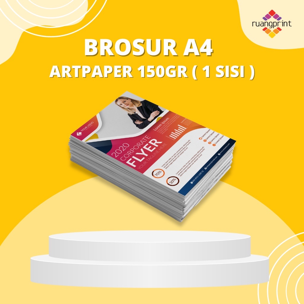 

Cetak Brosur A4 Bahan Art Paper 150gr / Print Brosur A4 / Flyer A4 / Custom Brosur Murah