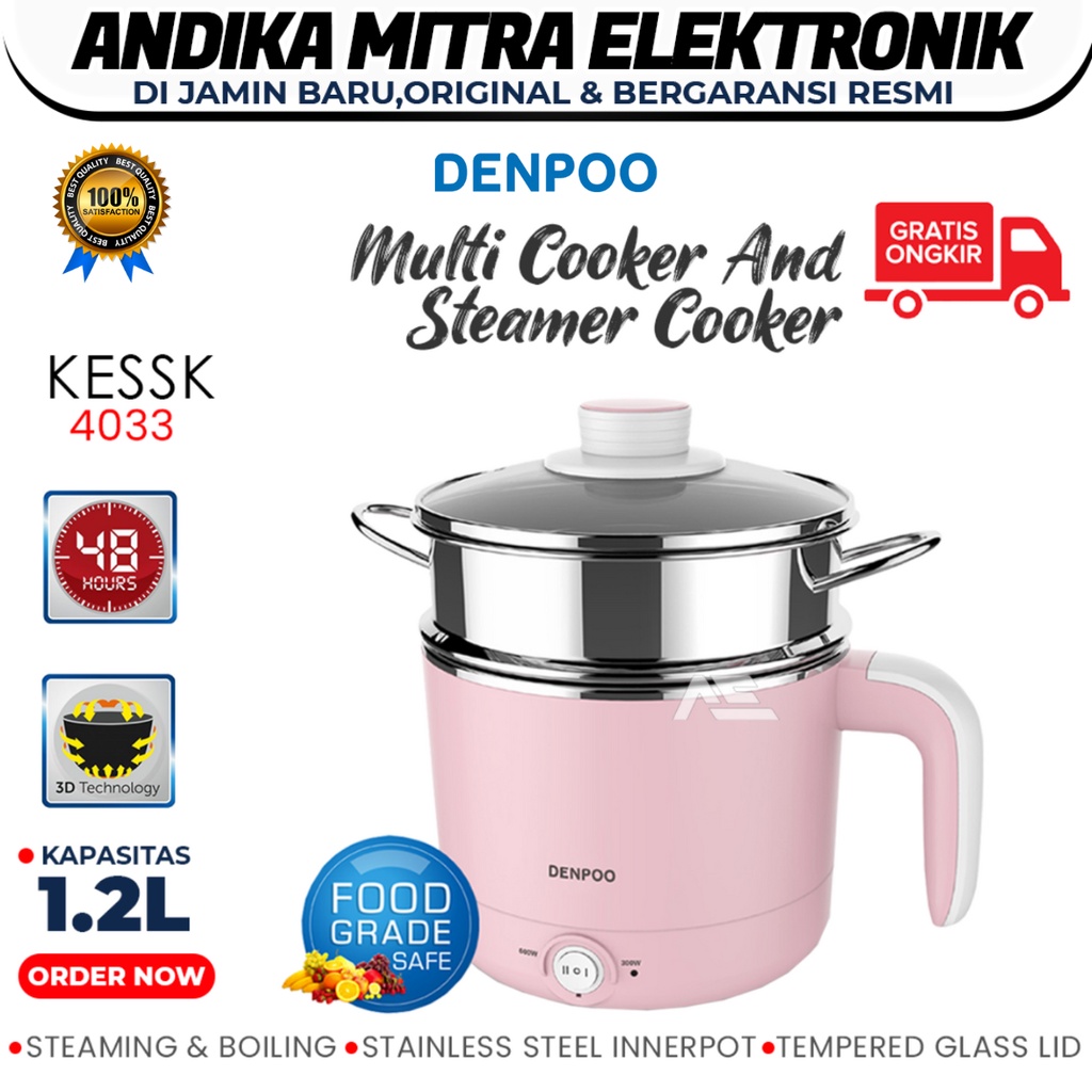 Electric Pot KESK 4033 Pot Steamer Cooker Alat Masak Serbaguna dan Multifungsi