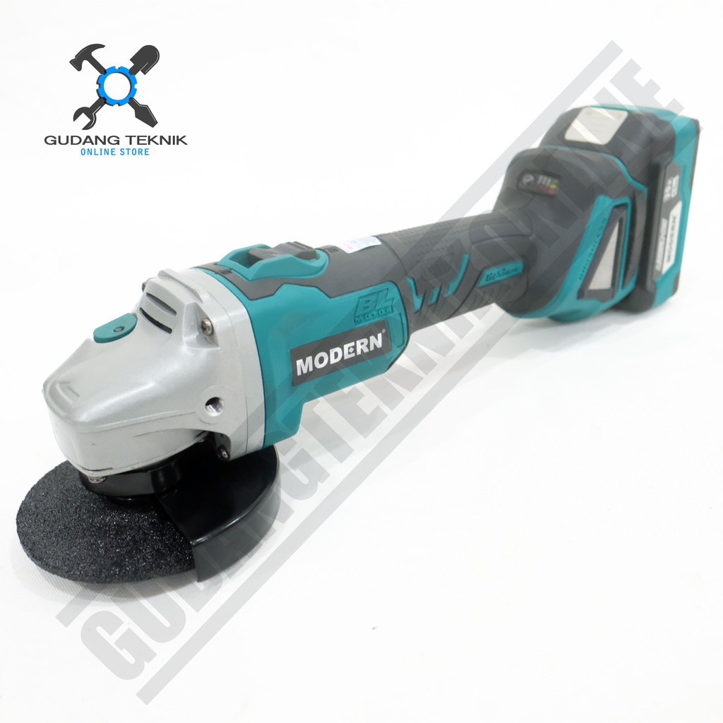 GERINDA TANGAN M23 MODERN BATERAI 4&quot; / BRUSHLESS CORDLESS Angle Grinder Disc Gerinda BATERAI 4 Inch M23 MODERN