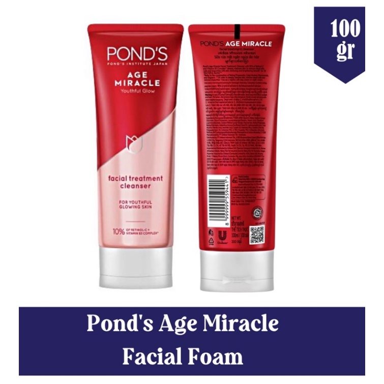 PONDS AGE MIRACLE ED ( 1/26 ) SABUN CUCI MUKA FACIAL FOAM 100g