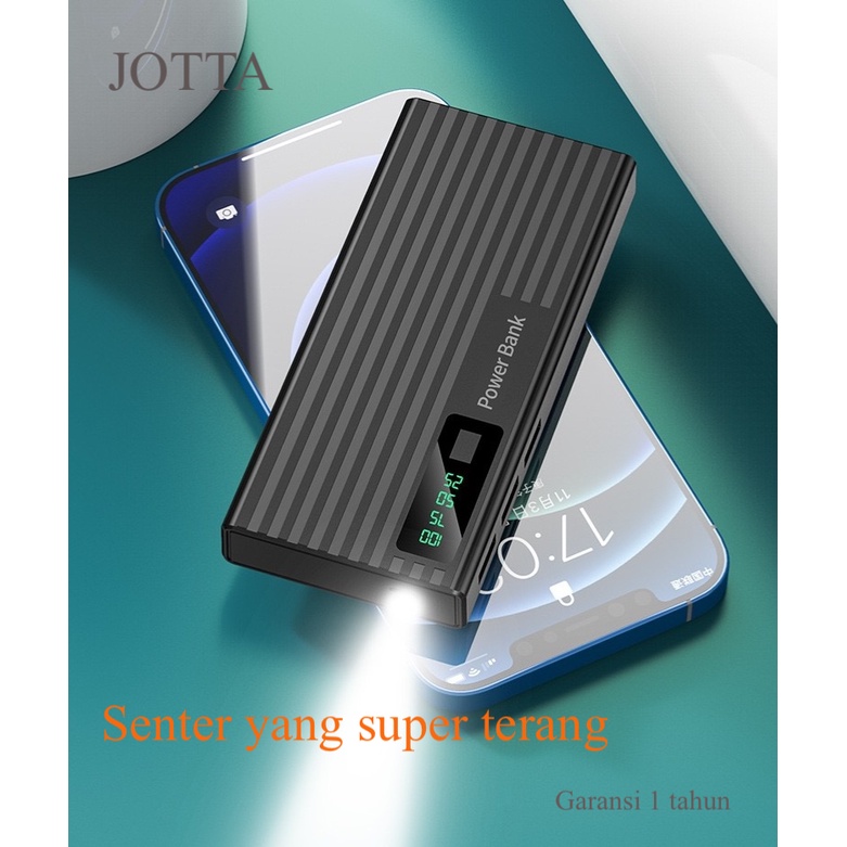 Powerbank JOTTA Jt30 kapasitas 15.000 mah Fast charging output 3 USB PORT garansi 2 tahun.