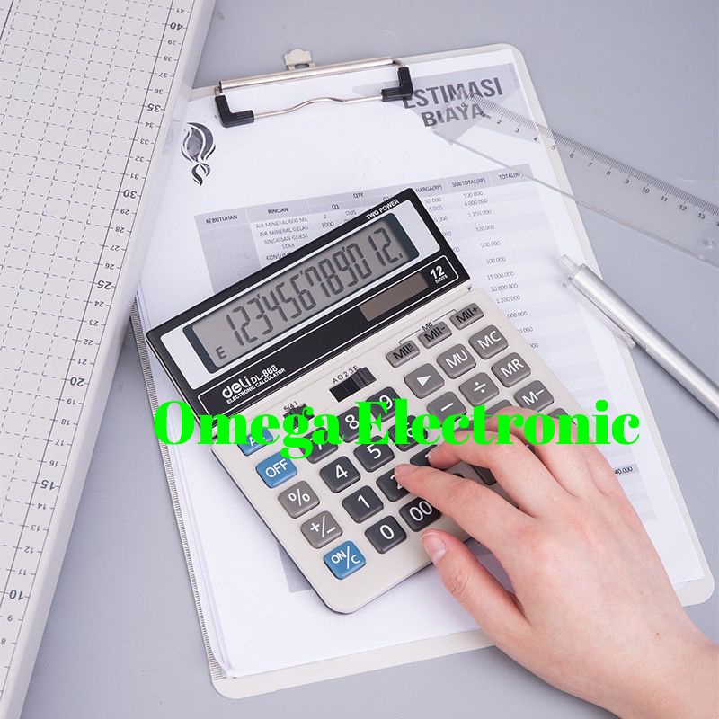 ORIGINAL Deli Calculator DL-868 - Kalkulatpr Desktop Meja Kantor SDC 868