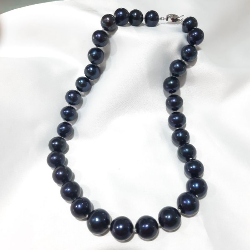 Kalung Mutiara Air Tawar Kualitas Super// Kalung mutiara hitam asli Mutiara Air Tawar Lombok