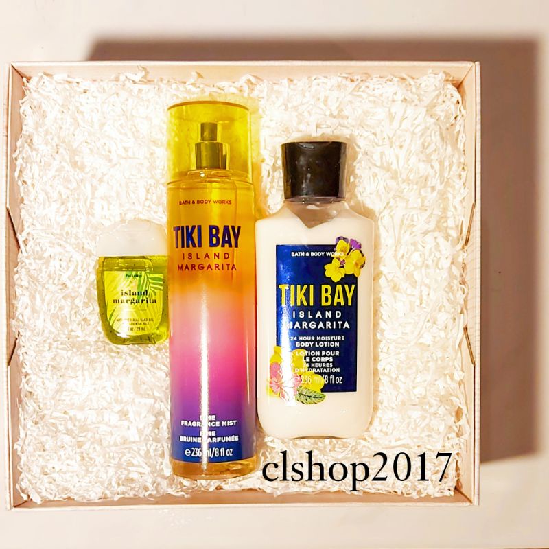 BBW TIKI BAY ISLAND MARGARITA GIFT SET PAKET BATH &amp; BODY WORKS