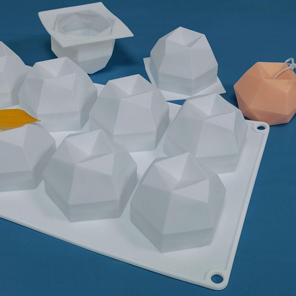 Preva Polygonal Cube DIY Craft Perlengkapan Pernikahan Cream Roti Cupcake Coklat 8rongga