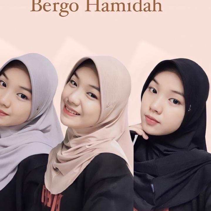 Best Product ( ORI HAMIDAH OVAL ) BERGO HAMIDAH  BERGO JERSEY MENUTUP DADA HIJAB SPORT SALUR HIJAB O
