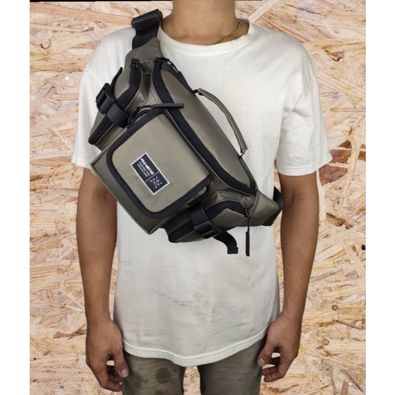 Terbaru Tas Pria Tas Selempang Pria Waterproof Polo Amstar Bahan Ballon Anti Air Best Quality Tas Pinggang Waistbag Tas Outdoor Tas Tactical Tas Selempang Anti Air