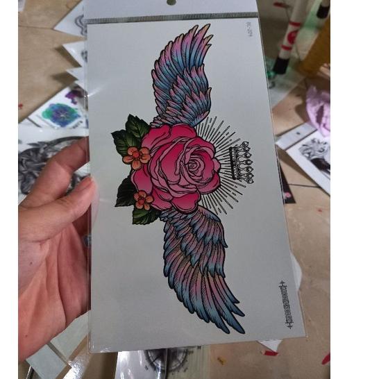 Langsung Kirim tatto temporary bunga full dada tahan lama anti air