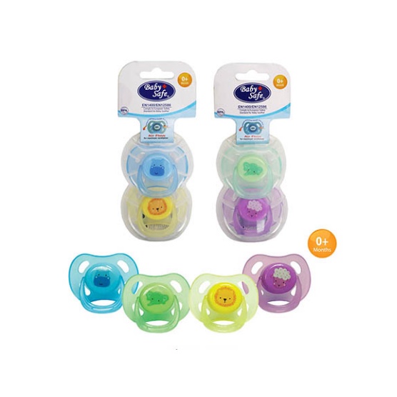 Baby Safe Pacifier Empeng Bayi 0 M+ PC01S/PC03S/PC04S Isi 1 Atau 2 Pcs