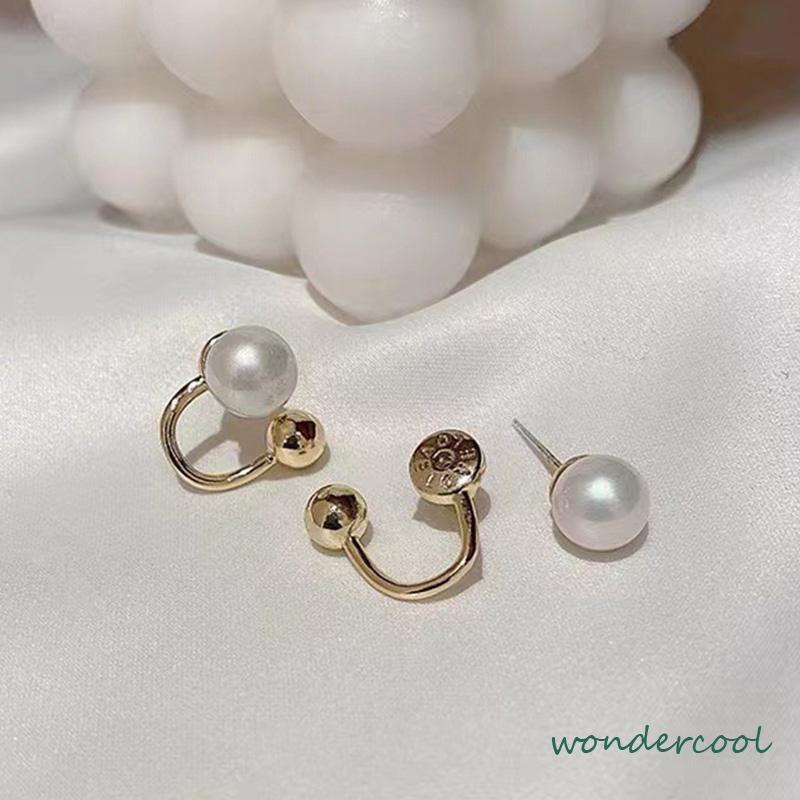 Anting-anting Desain Sederhana Anting-anting Mutiara Temperamen Wanita Kepribadian Perak-Won