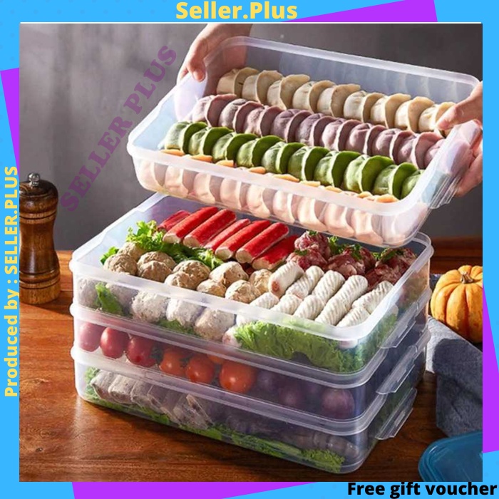 SP Food Container Tempat Wadah Gorengan ada Tutup Kotak Penyimpanan Makanan Plastik Kontainer Kulkas