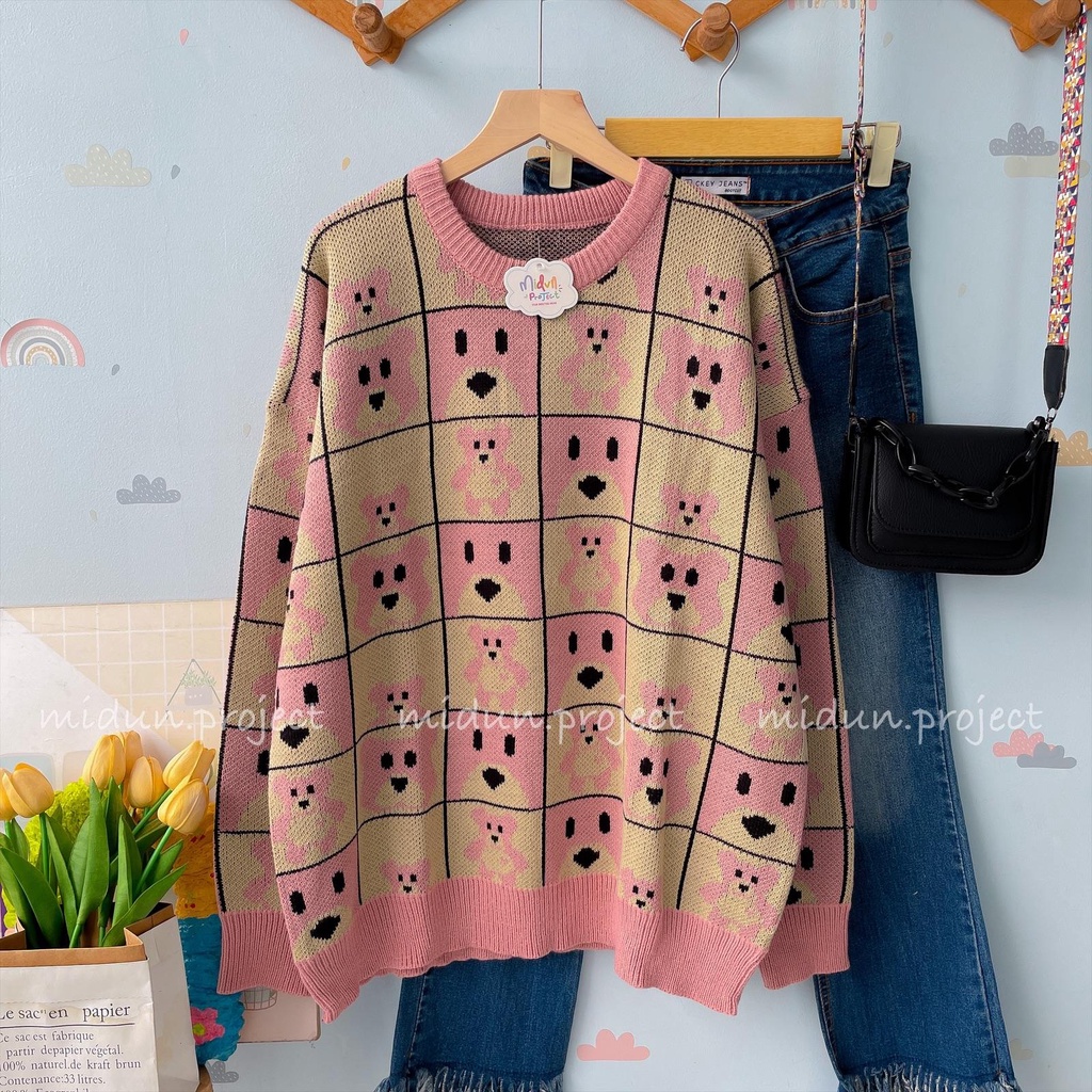 SHANDY BEAR KNIT | SWEATER RAJUT PREMIUM