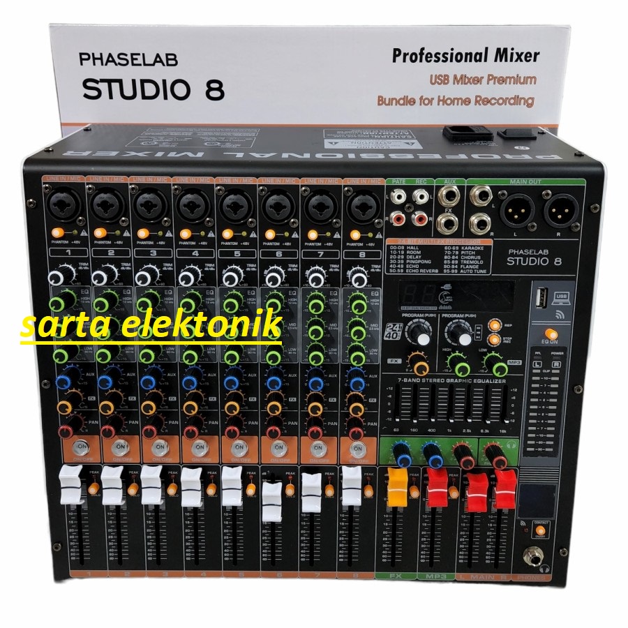 Mixer Audio Phaselab studio8 studio 8 8CH Soundcard Original Produk